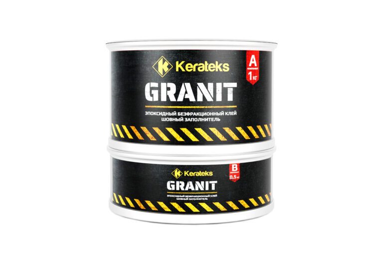 Эпоксидный безфракционный клей/затирка Kerateks Granit, 1,5кг
