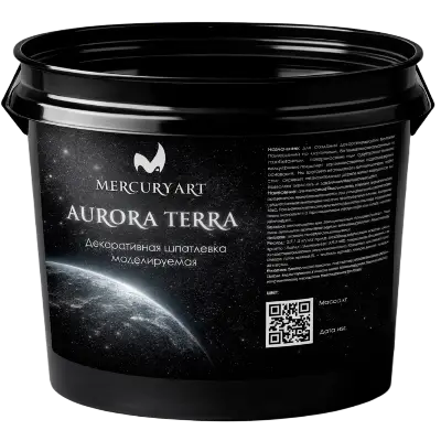 Декоративная шпатлевка MercuryArt AuroraTerra моделируемая 18кг